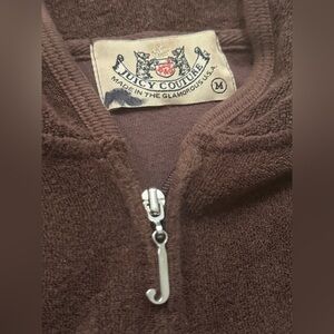Vintage “Juicy Couture” Brown Hooded Sweatshirt- Size: M